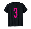 Number 3 Three Distressed Sport Team T-Shirt - Novelty Apparel for Adults - T-Shirt, Sweatshirt, Hoodie