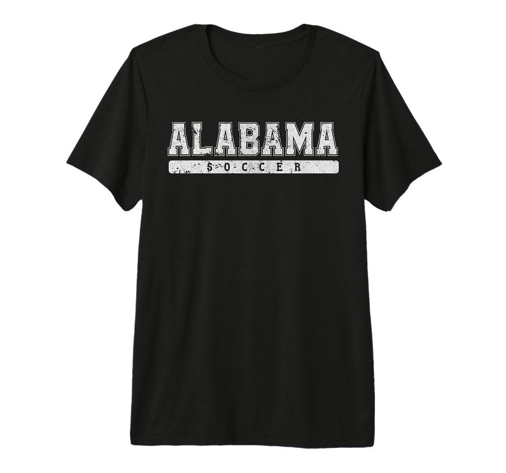 Alabama Soccer White Text Tri Blend T-Shirt - Novelty Apparel for Adults - T-Shirt, Sweatshirt, Hoodie