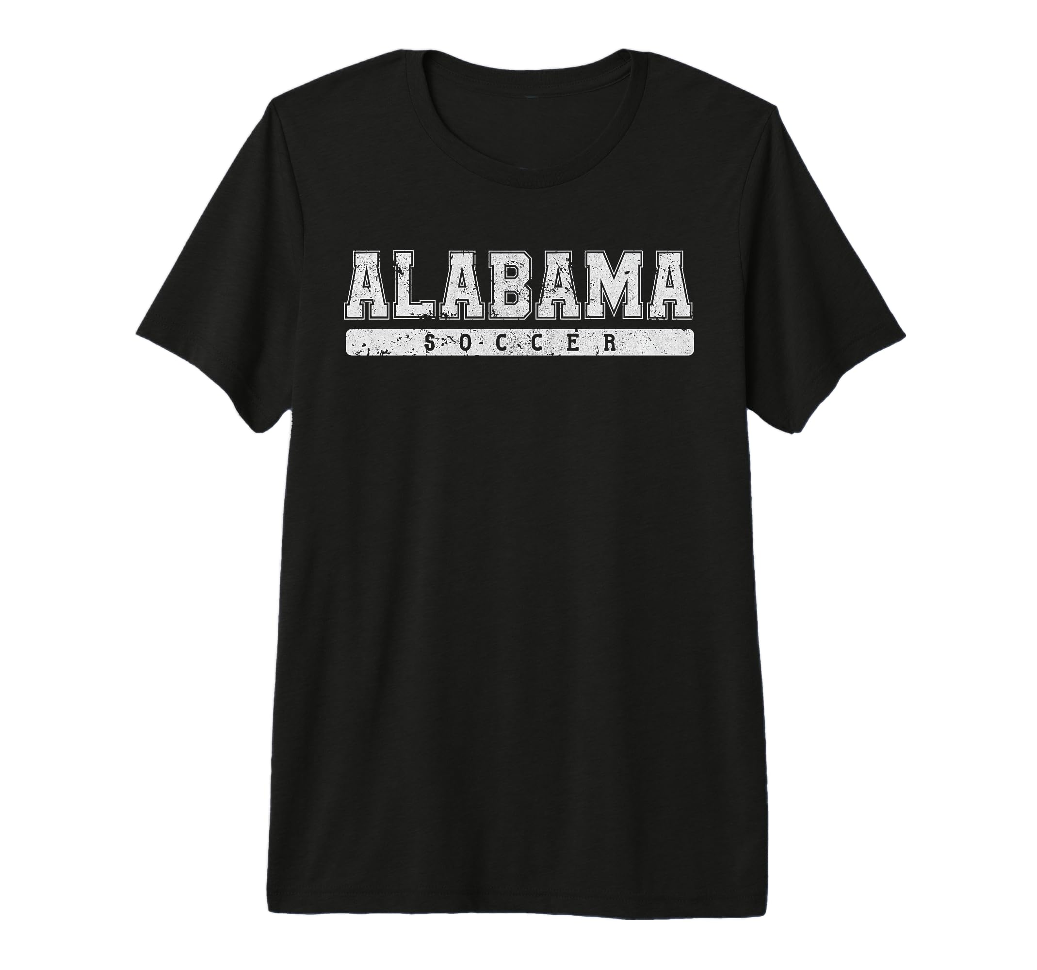 Alabama Soccer White Text Tri Blend T-Shirt - Novelty Apparel for Adults - T-Shirt, Sweatshirt, Hoodie