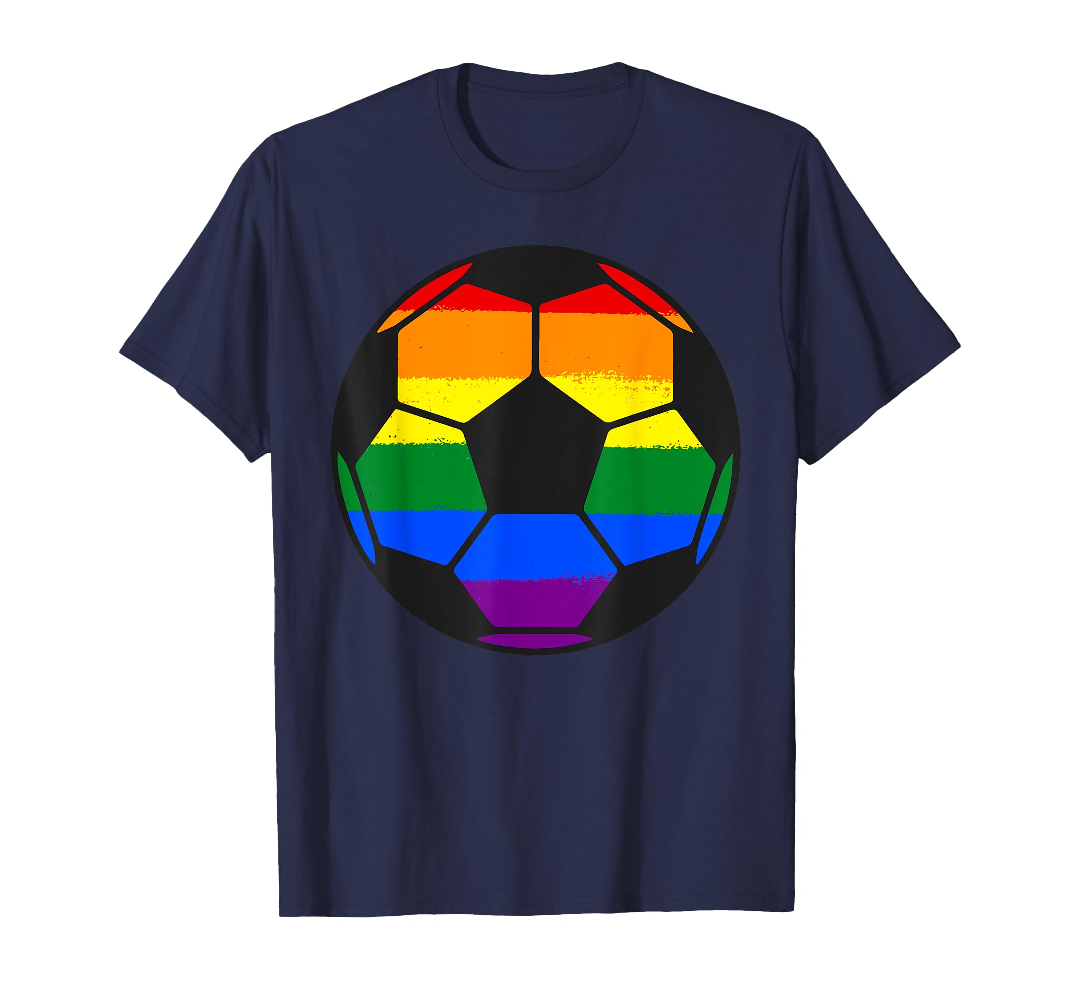 Lgbt Rainbow Flag Soccer Football Gay T-Shirt - Aesthetic Graphic Unisex - T-Shirt, Sweatshirt, Hoodie