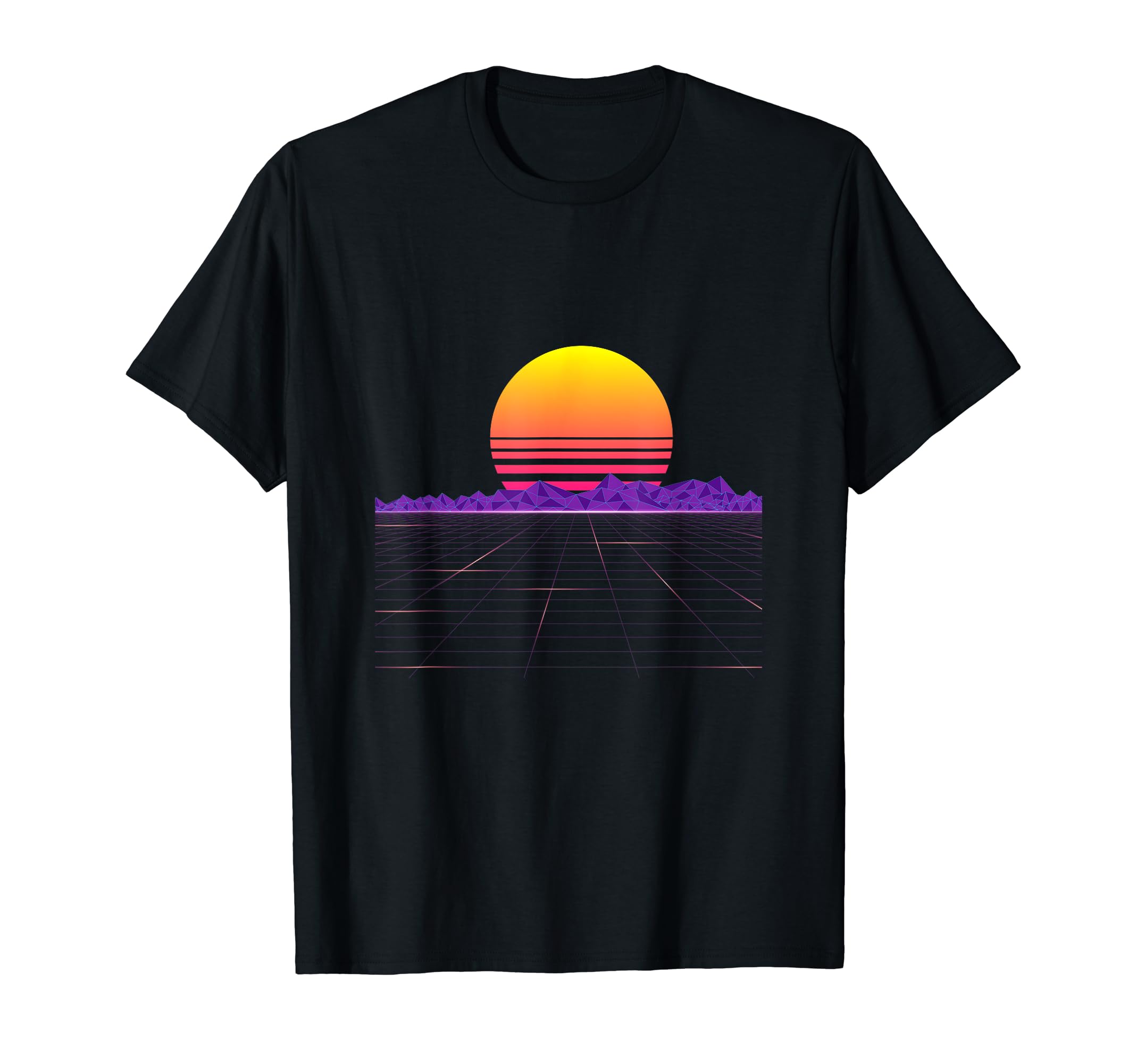 Outrun Sun Rise Vaporwave Aesthetic T-Shirt - Novelty Apparel for Adults - T-Shirt, Sweatshirt, Hoodie