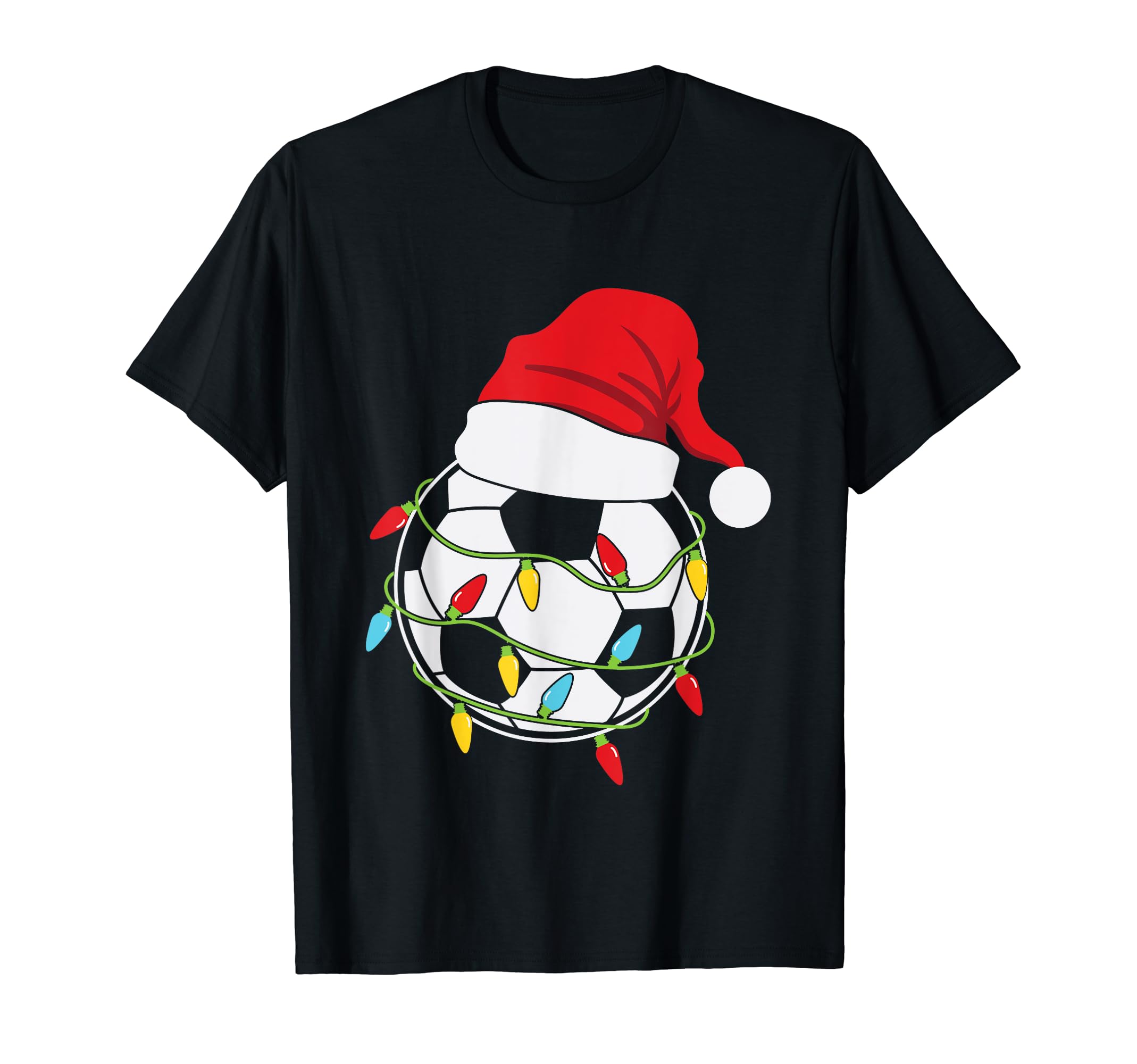 Santa Soccer Ball Sports Soccer Player T-Shirt - Graphic Print Men Women - T-Shirt, Sweatshirt, Hoodie
