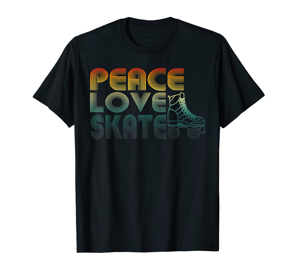 Peace Love Skate Old School Roller Skater T-Shirt - Novelty Apparel Unisex - T-Shirt, Sweatshirt, Hoodie