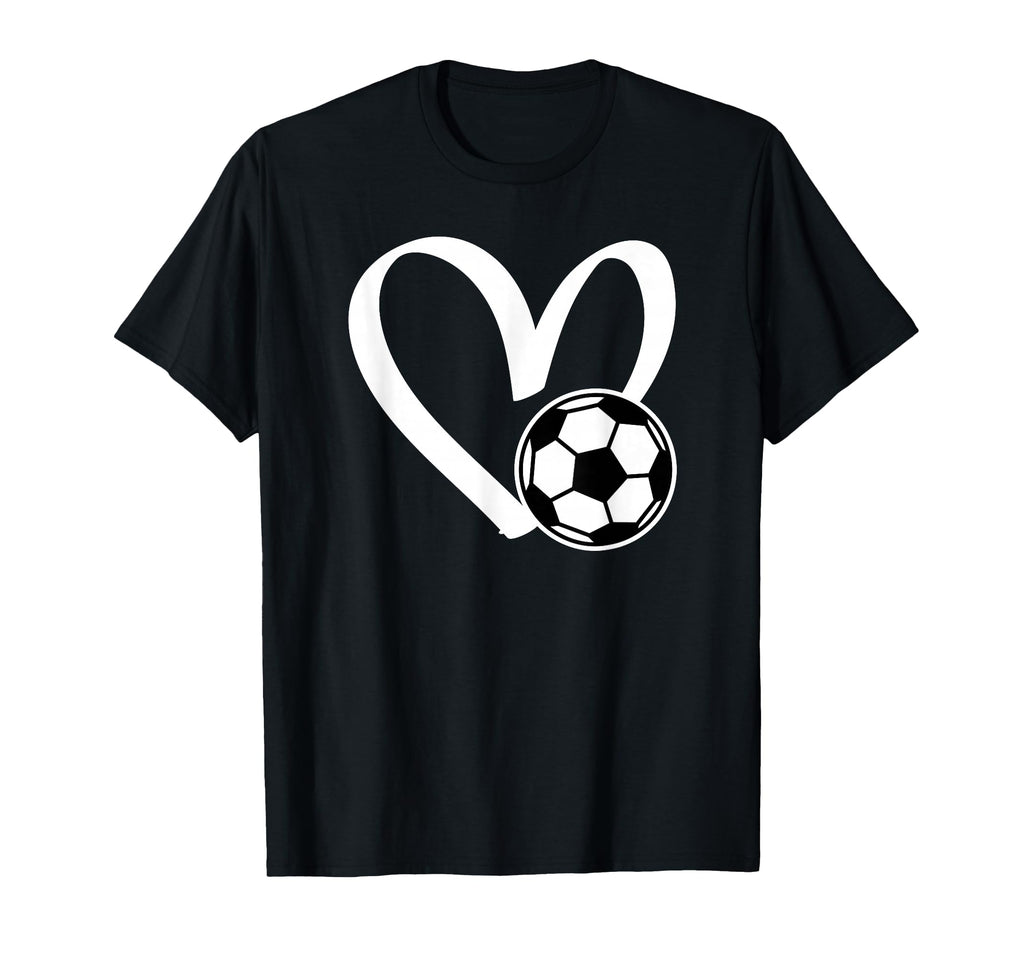 Soccer Ball Heart T-Shirt - Trendy Graphic Men Women - T-Shirt, Sweatshirt, Hoodie