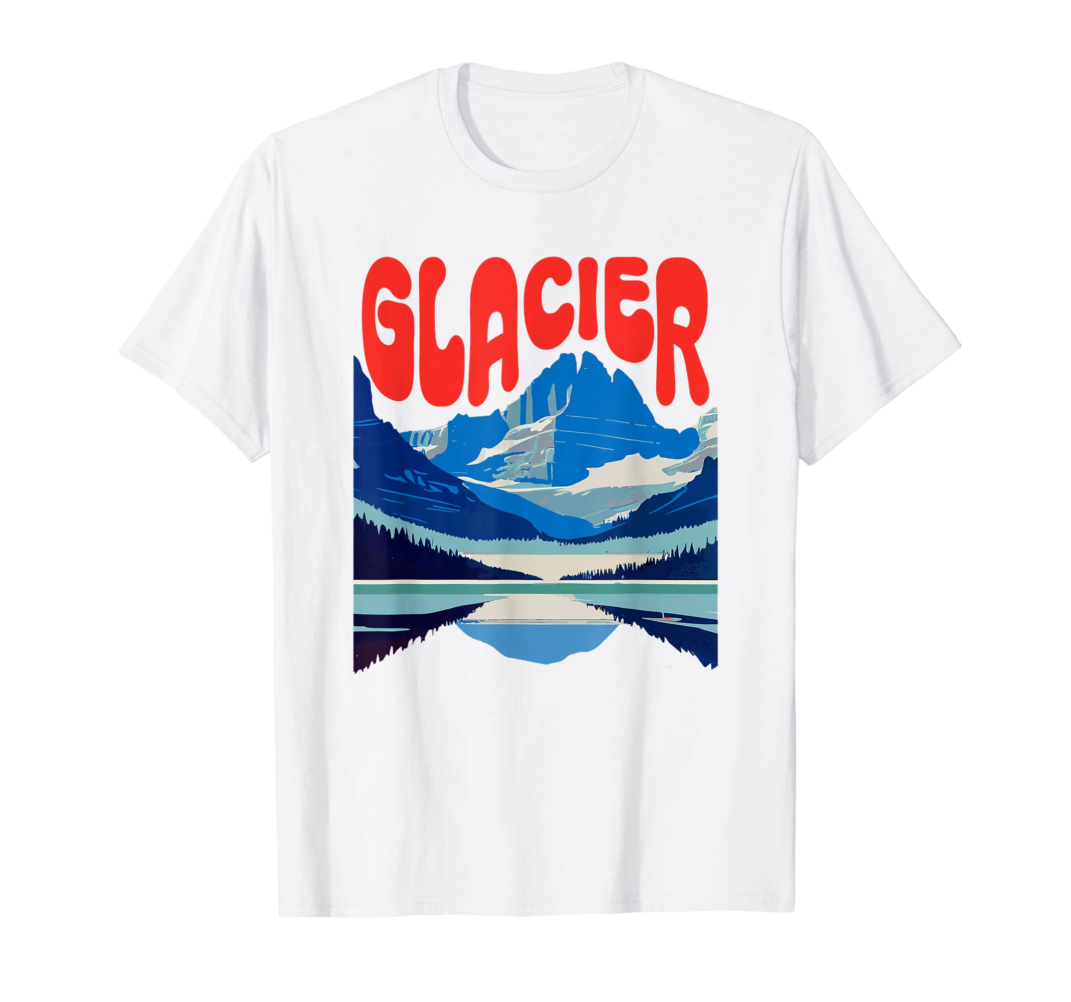Glacier National Park 80S T-Shirt - Trendy Graphic Men Women - T-Shirt, Sweatshirt, Hoodie