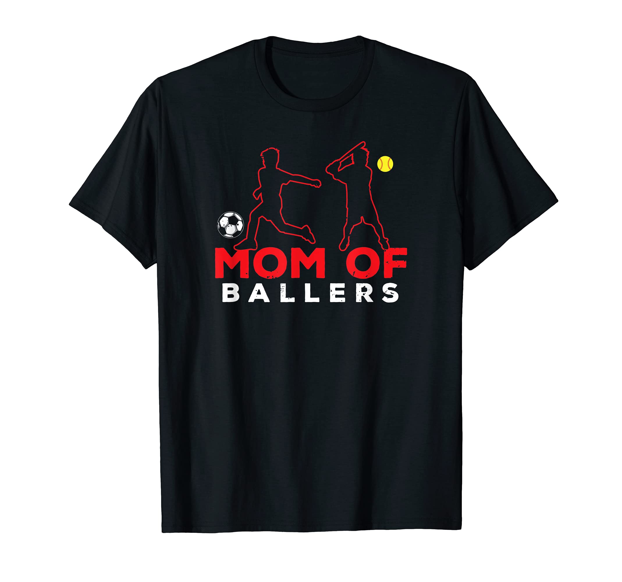 Mom Ballers Softball Playerr Daughter T-Shirt - Streetwear Style Unisex - T-Shirt, Sweatshirt, Hoodie