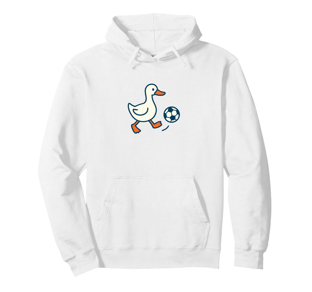 Minimalist Soccer Duck Football Animal Hoodie - Streetwear Style for Adults - T-Shirt, Sweatshirt, Hoodie