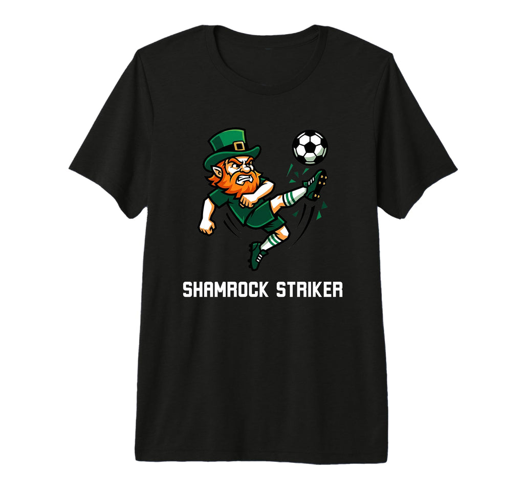 Shamrock Striker Leprechaun Soccer T-Shirt - Aesthetic Graphic for Adults - T-Shirt, Sweatshirt, Hoodie