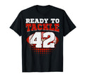 Football 42Nd Birthday Player Tackle T-Shirt - Trendy Graphic for Adults - T-Shirt, Sweatshirt, Hoodie