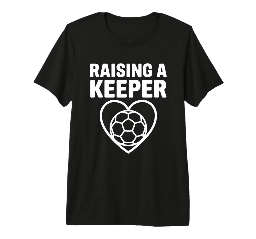 Raising Keeper Soccer Heart Tri Blend T-Shirt - Graphic Print for Adults - T-Shirt, Sweatshirt, Hoodie