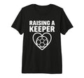 Raising Keeper Soccer Heart Tri Blend T-Shirt - Graphic Print for Adults - T-Shirt, Sweatshirt, Hoodie
