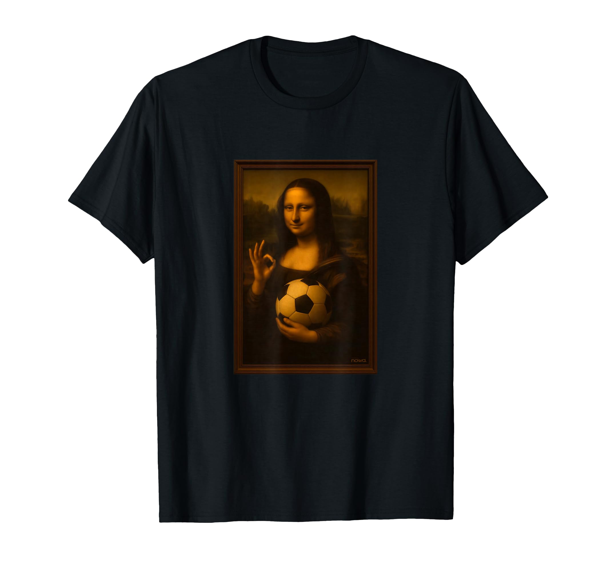 Hoops Nowa Mona Lisa Loves Soccer Hoodie - Unique Graphic Men Women - T-Shirt, Sweatshirt, Hoodie