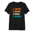 Coffee Skate Dogs Repeat Roller Skating T-Shirt - Unique Graphic Men Women - T-Shirt, Sweatshirt, Hoodie
