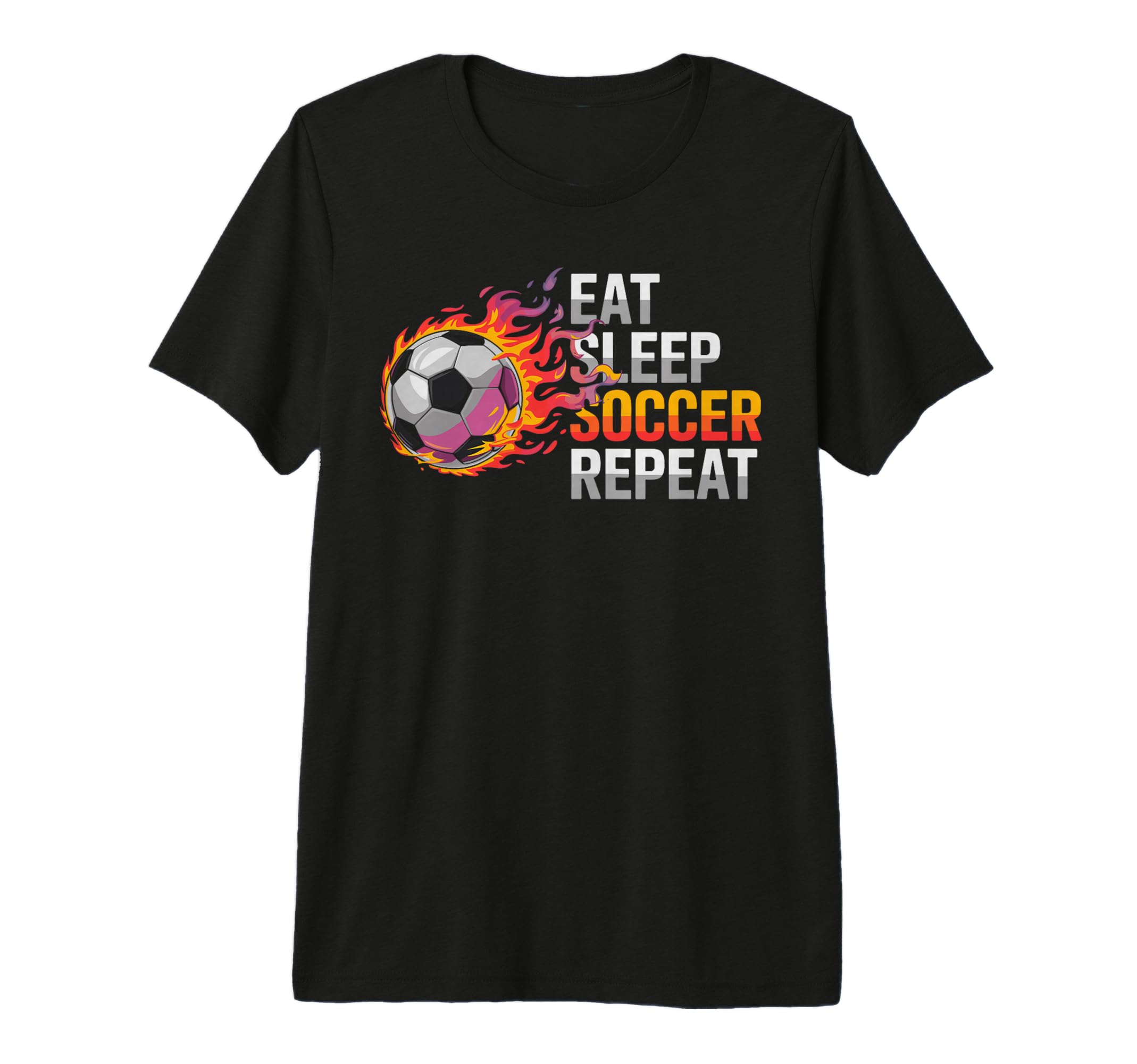 Eat Sleep Soccer Repet Goalie Player T-Shirt - Novelty Apparel Men Women - T-Shirt, Sweatshirt, Hoodie