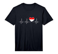 Indonesia Love Heartbeat And T-Shirt - Fun Novelty Design Unisex - T-Shirt, Sweatshirt, Hoodie