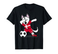 Funny Dabbing Husky Dog Denmark T-Shirt - Custom Art Print for Adults - T-Shirt, Sweatshirt, Hoodie