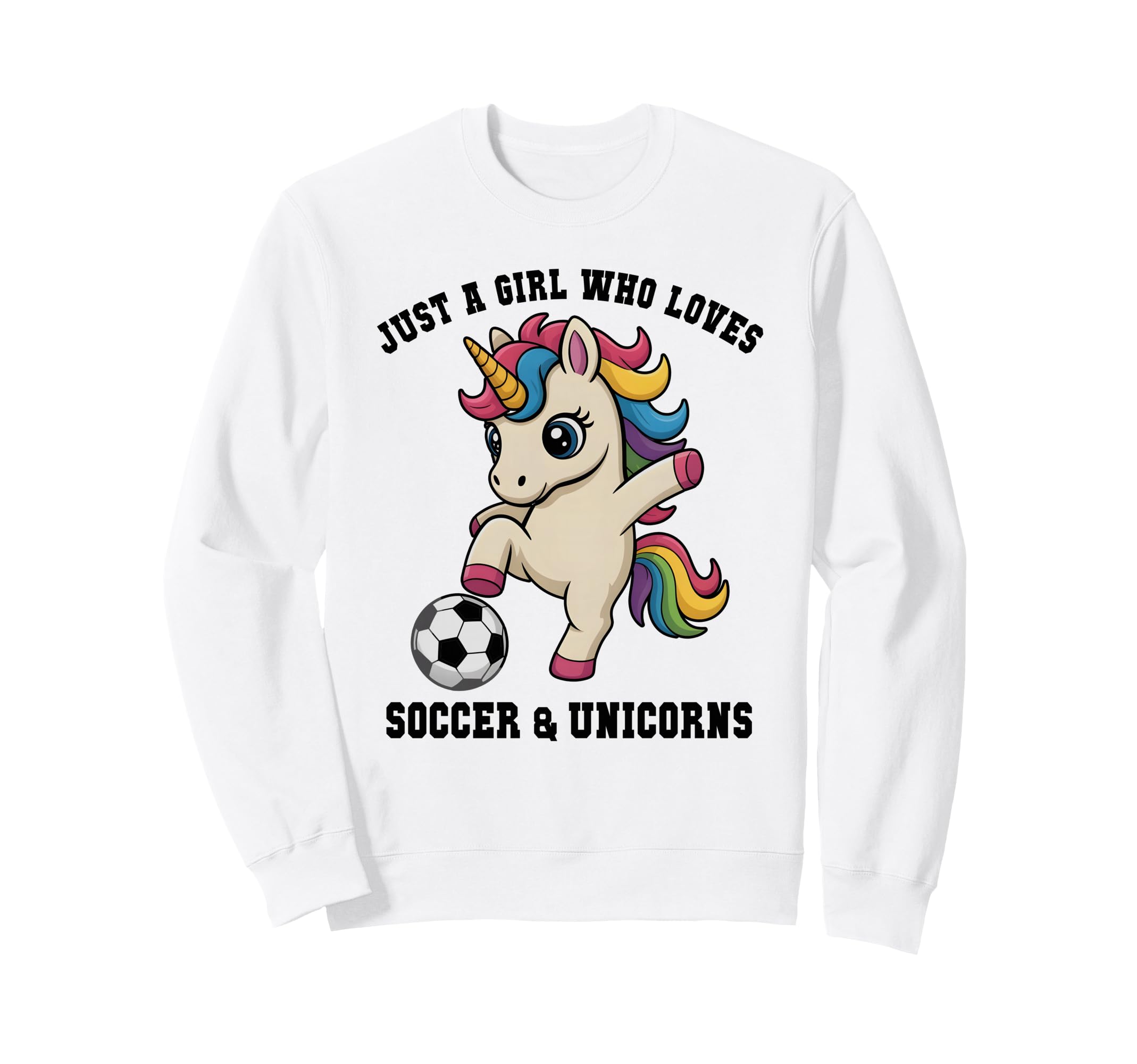 Kawaii Just Who Loves Soccer Sweatshirt - Custom Art Print for Adults - T-Shirt, Sweatshirt, Hoodie