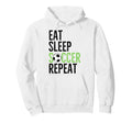 Eat Sleep Soccer Repeat Sport Player Hoodie - Graphic Print for Adults - T-Shirt, Sweatshirt, Hoodie