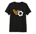 Leopard Heart Soccer Ball Football T-Shirt - Novelty Apparel for Adults - T-Shirt, Sweatshirt, Hoodie