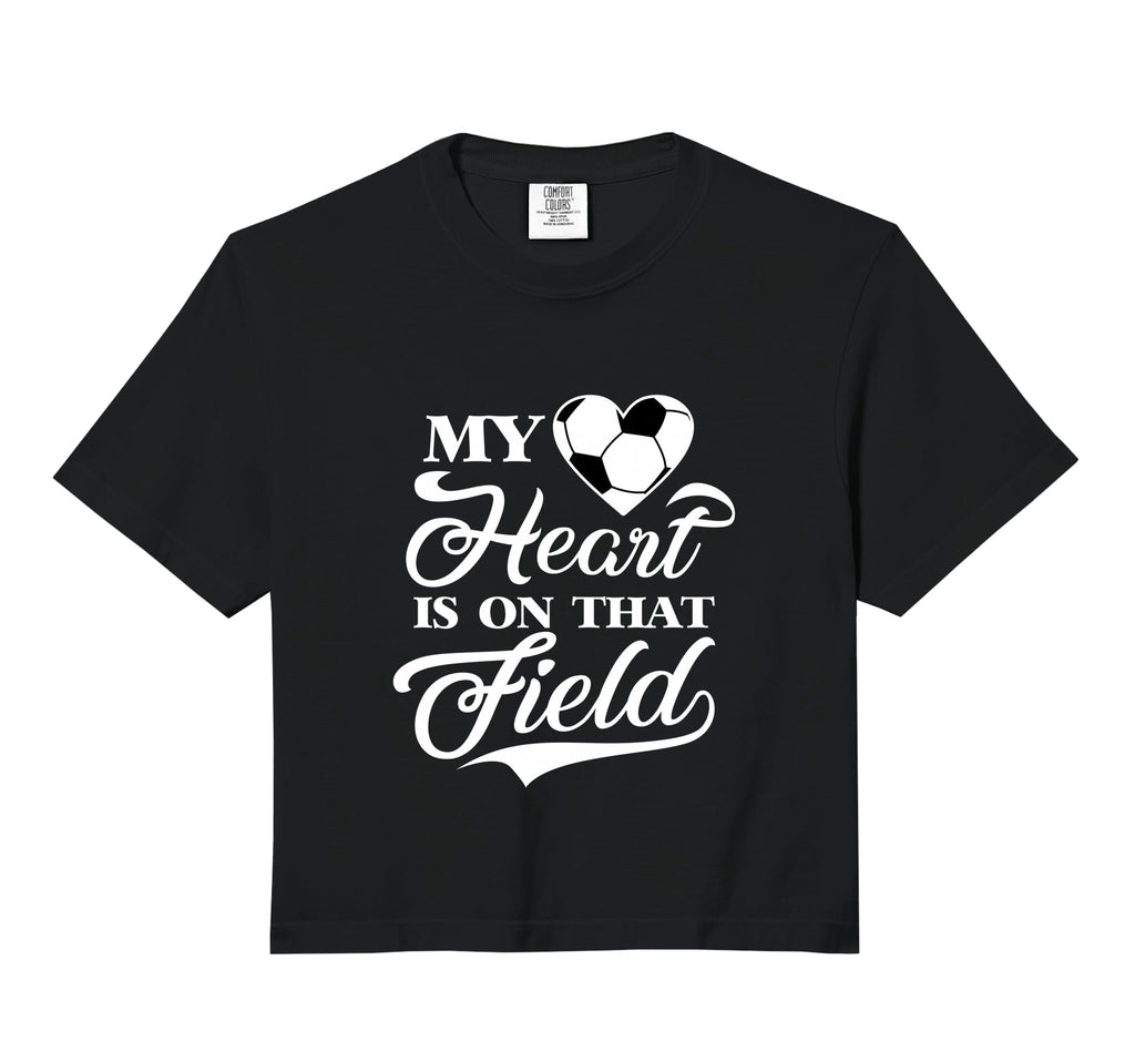 My Heart Is That Field Soccer Cheer Hoodie - Custom Art Print Men Women - T-Shirt, Sweatshirt, Hoodie