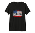 Soccer Distressed American Flag Soccer T-Shirt - Minimalist Print Unisex - T-Shirt, Sweatshirt, Hoodie