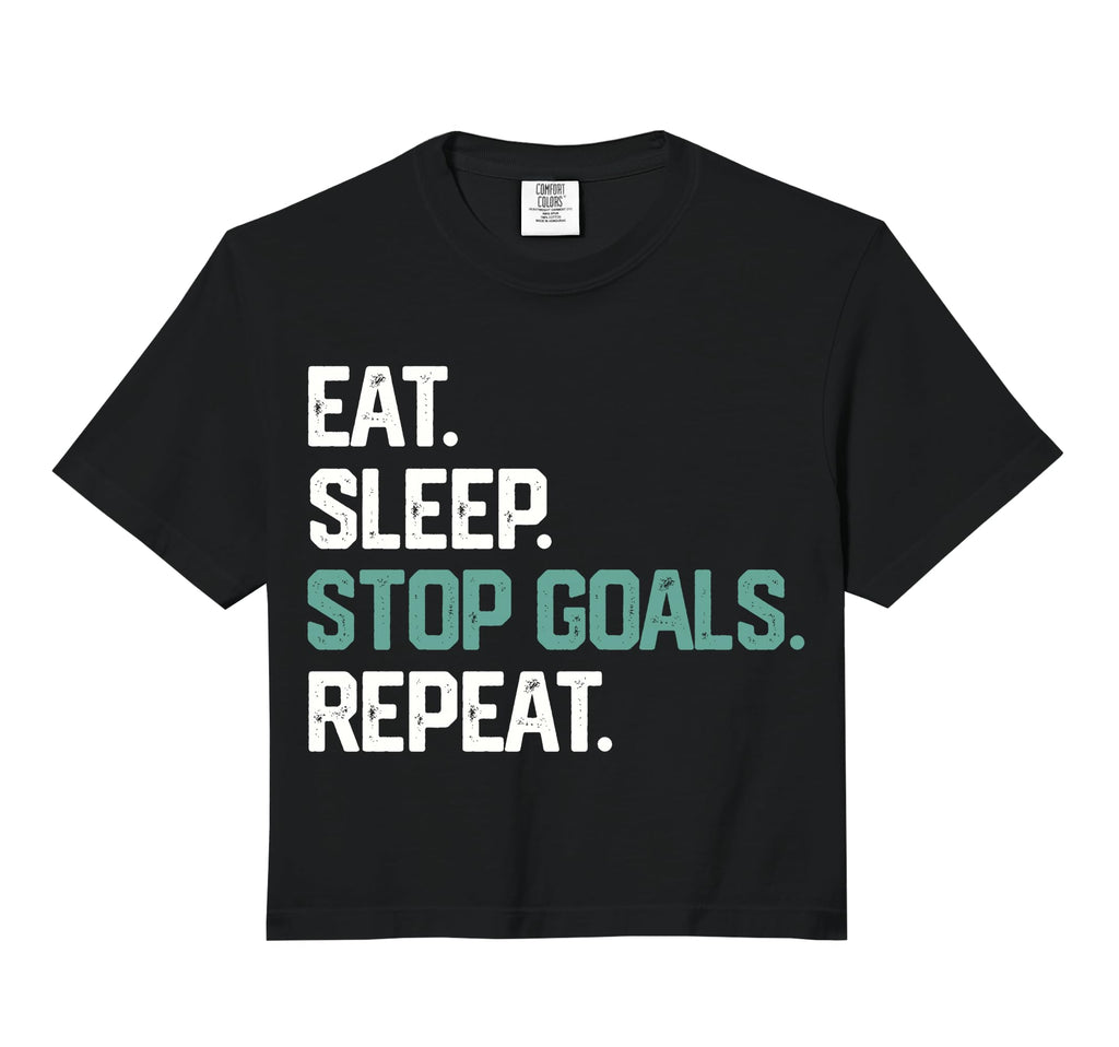 Eat Sleep Stop Goals Repeat Soccer Hoodie - Streetwear Style for Adults - T-Shirt, Sweatshirt, Hoodie
