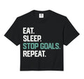 Eat Sleep Stop Goals Repeat Soccer Hoodie - Streetwear Style for Adults - T-Shirt, Sweatshirt, Hoodie