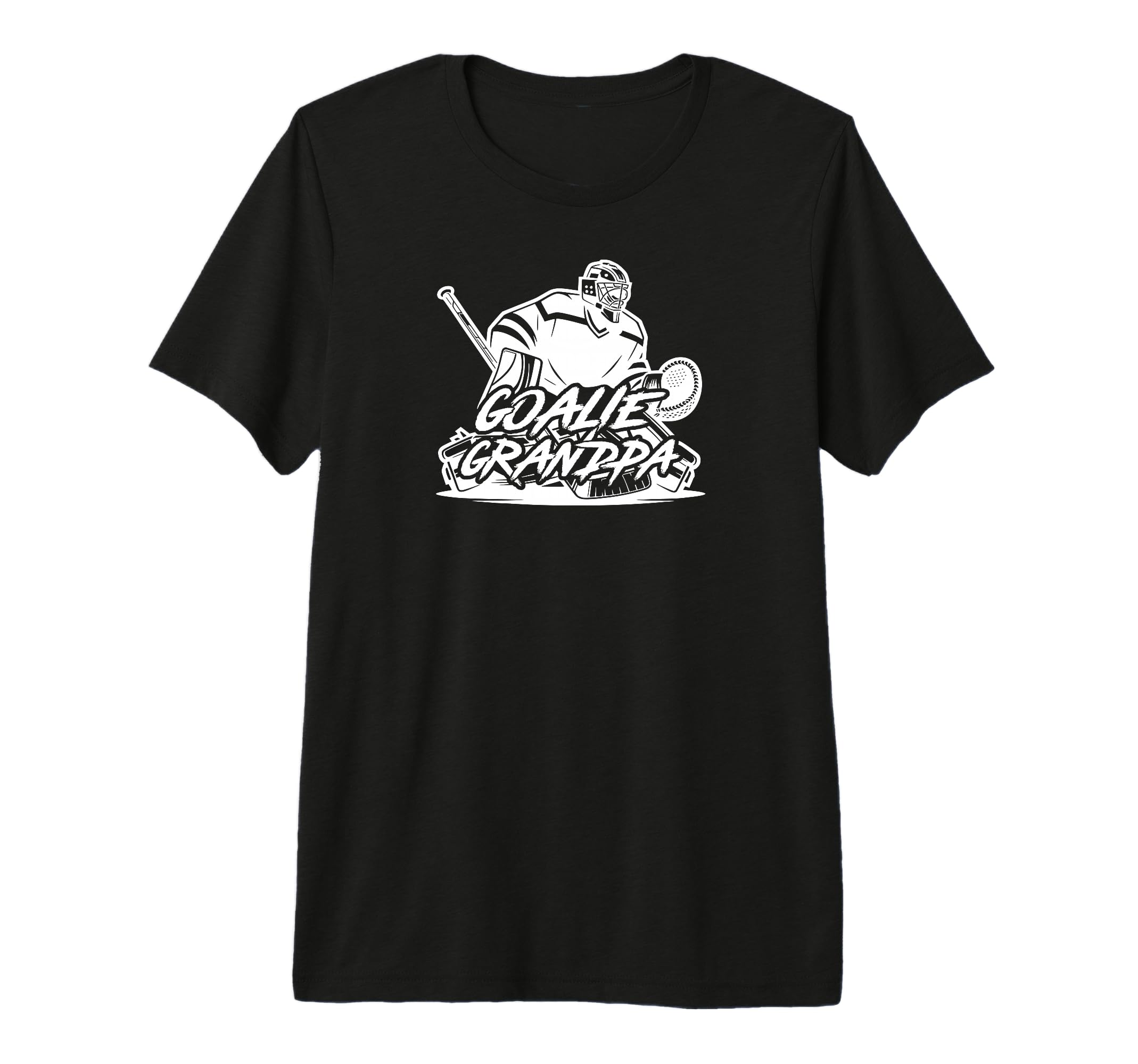Mens Ice Hockey Goalie Grandpa Hockey T-Shirt - Unique Graphic Unisex - T-Shirt, Sweatshirt, Hoodie