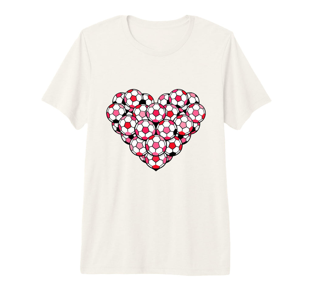 Heart Shaped Soccer Ball Artwork Tri T-Shirt - Graphic Print Men Women - T-Shirt, Sweatshirt, Hoodie