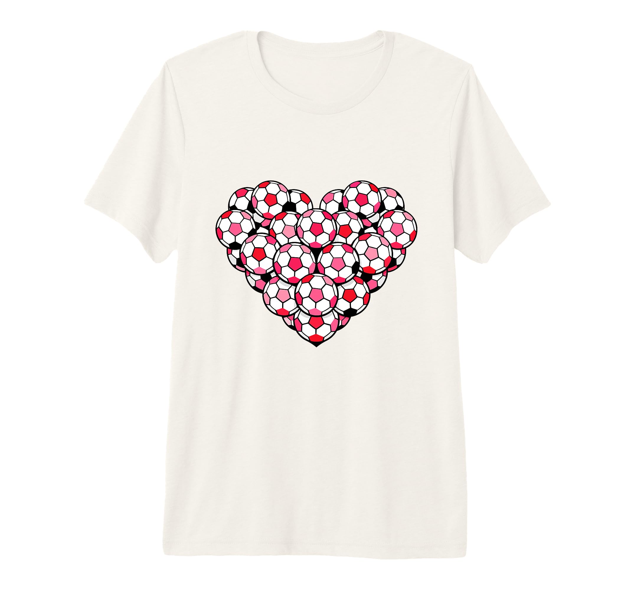 Heart Shaped Soccer Ball Artwork Tri T-Shirt - Graphic Print Men Women - T-Shirt, Sweatshirt, Hoodie