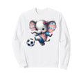 Elephant Kicking Soccer Ball Sweatshirt - Trendy Graphic for Adults - T-Shirt, Sweatshirt, Hoodie
