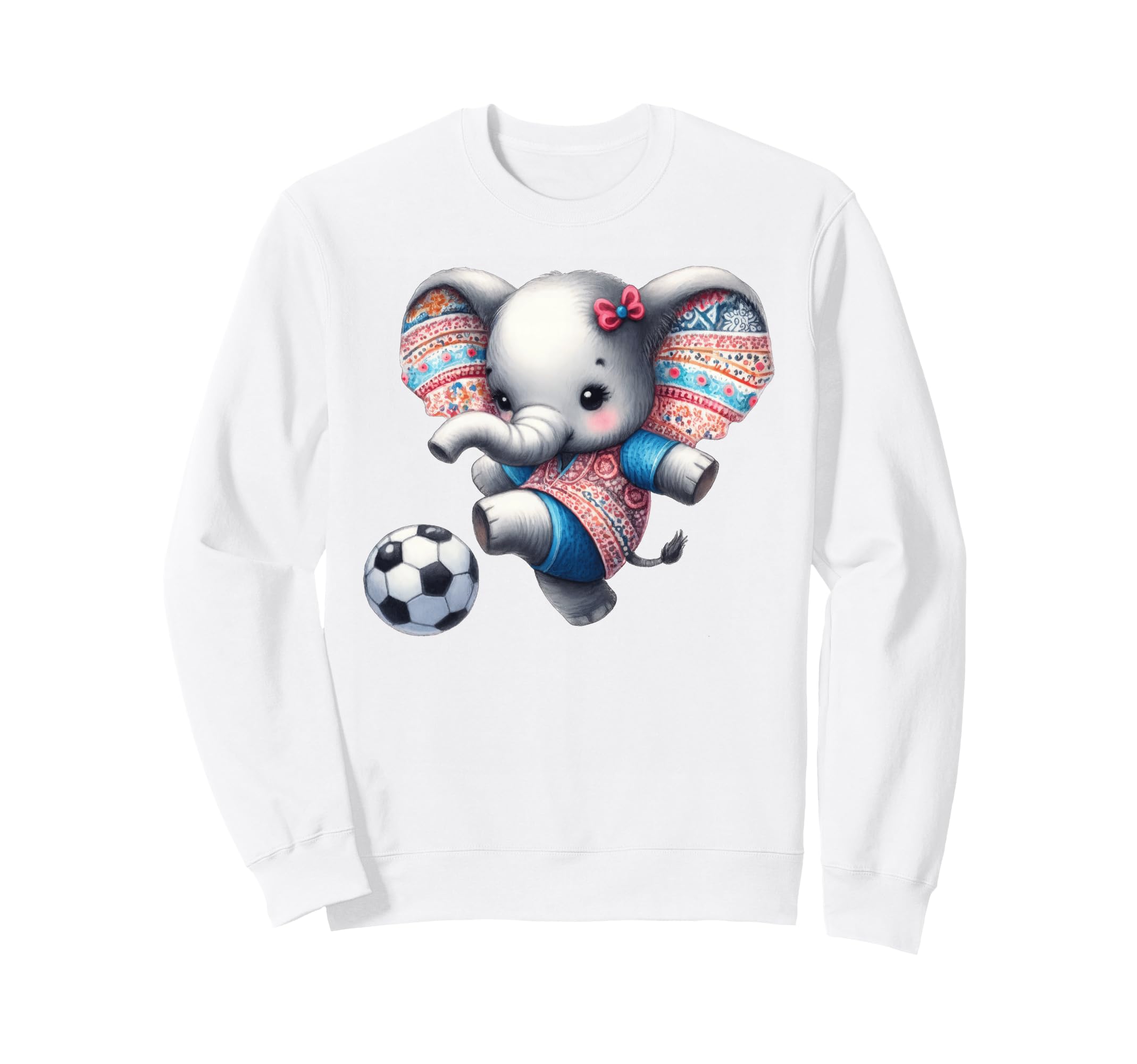 Elephant Kicking Soccer Ball Sweatshirt - Trendy Graphic for Adults - T-Shirt, Sweatshirt, Hoodie