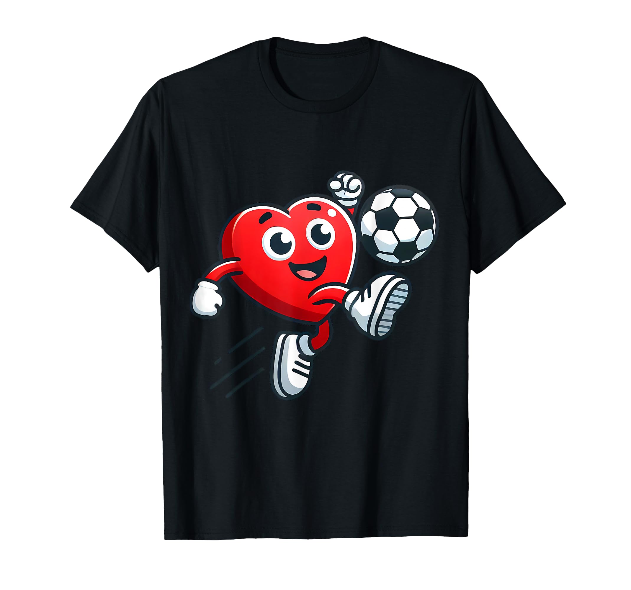 Valentines Day Heart Soccer Lover T-Shirt - Minimalist Print for Adults - T-Shirt, Sweatshirt, Hoodie