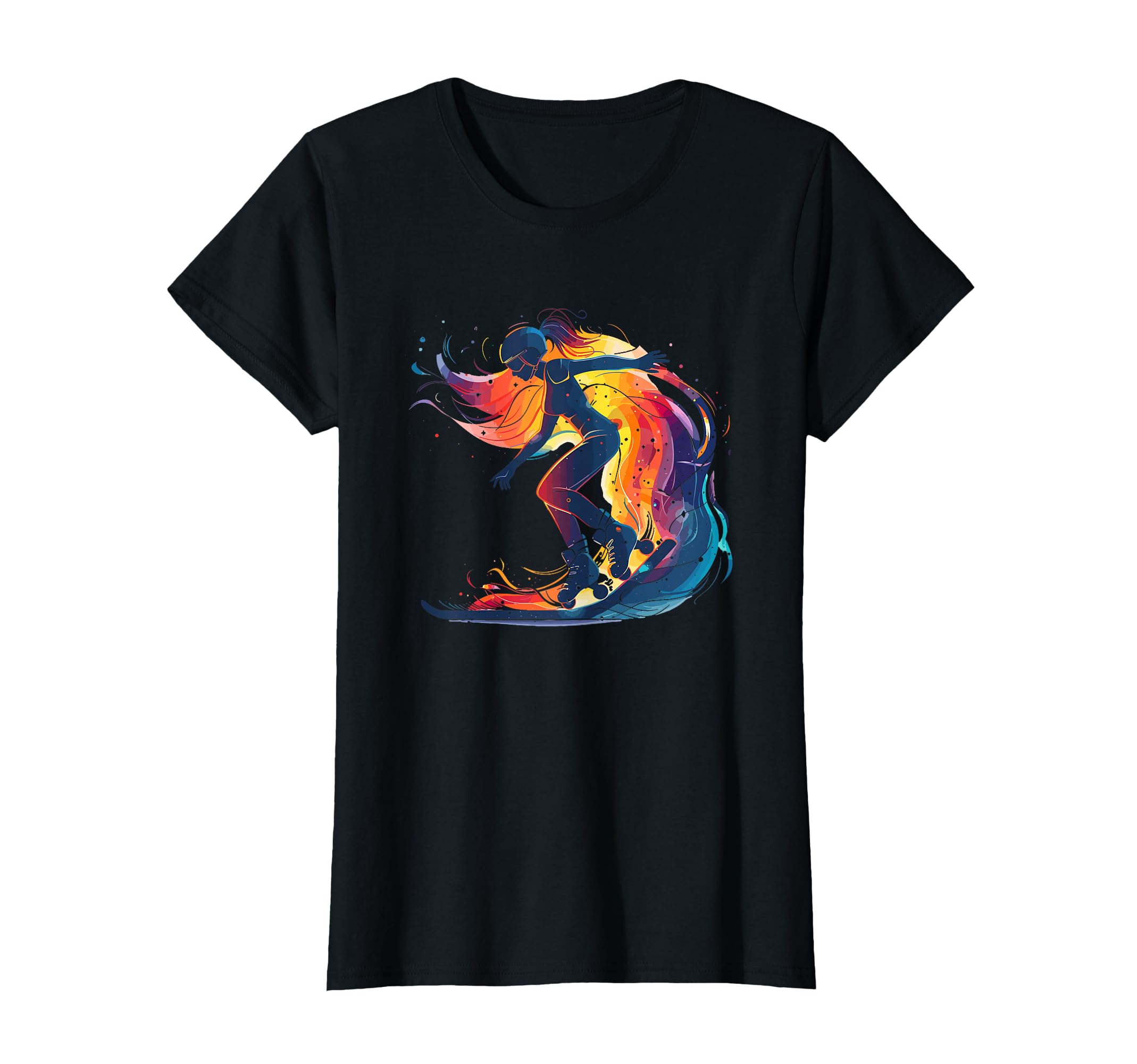 Roller Skating Retrowave T-Shirt - Fun Novelty Design Men Women - T-Shirt, Sweatshirt, Hoodie