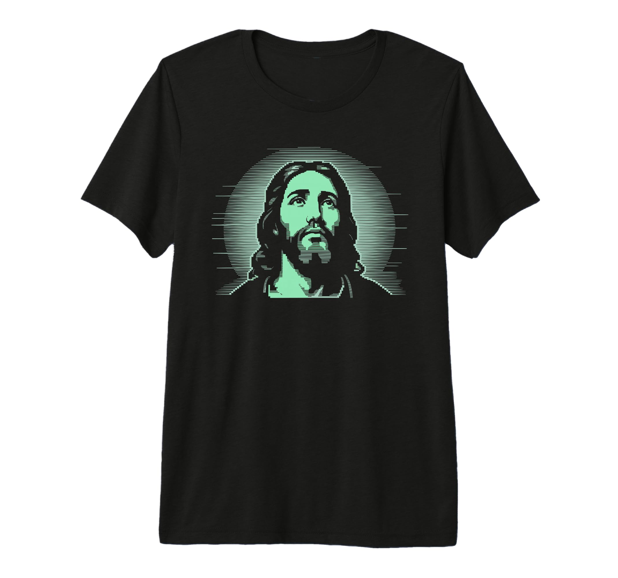 Pixel Jesus Arcade Christian Gamer Tri T-Shirt - Fun Novelty Design Unisex - T-Shirt, Sweatshirt, Hoodie