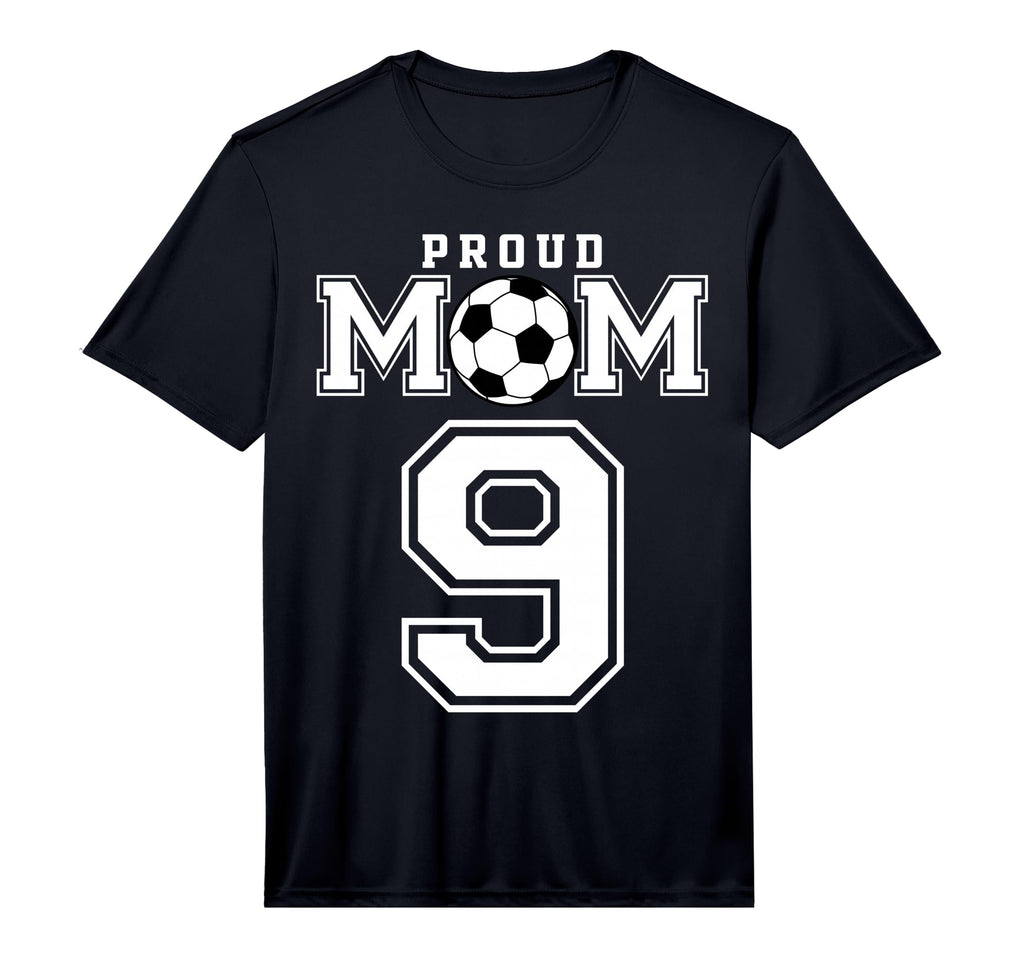 Number 9 Custom Proud Soccer Futbol T-Shirt - Minimalist Print for Adults - T-Shirt, Sweatshirt, Hoodie