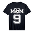 Number 9 Custom Proud Soccer Futbol T-Shirt - Minimalist Print for Adults - T-Shirt, Sweatshirt, Hoodie
