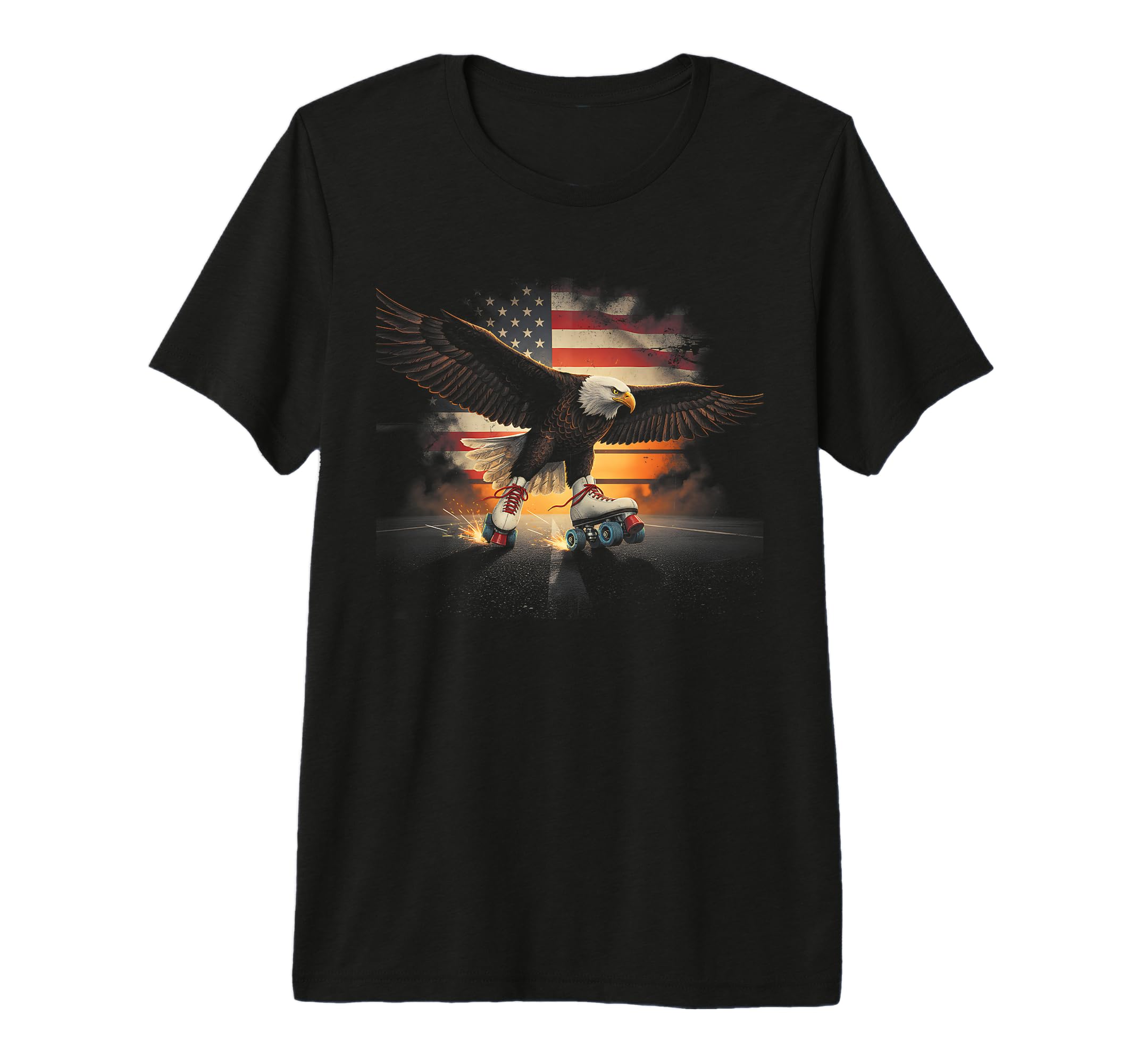 Funny Roller Skates Roller Skating Usa T-Shirt - Trendy Graphic Men Women - T-Shirt, Sweatshirt, Hoodie