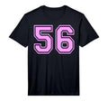 56 Number Fifty Six Sports Varsity T-Shirt - Fun Novelty Design for Adults - T-Shirt, Sweatshirt, Hoodie