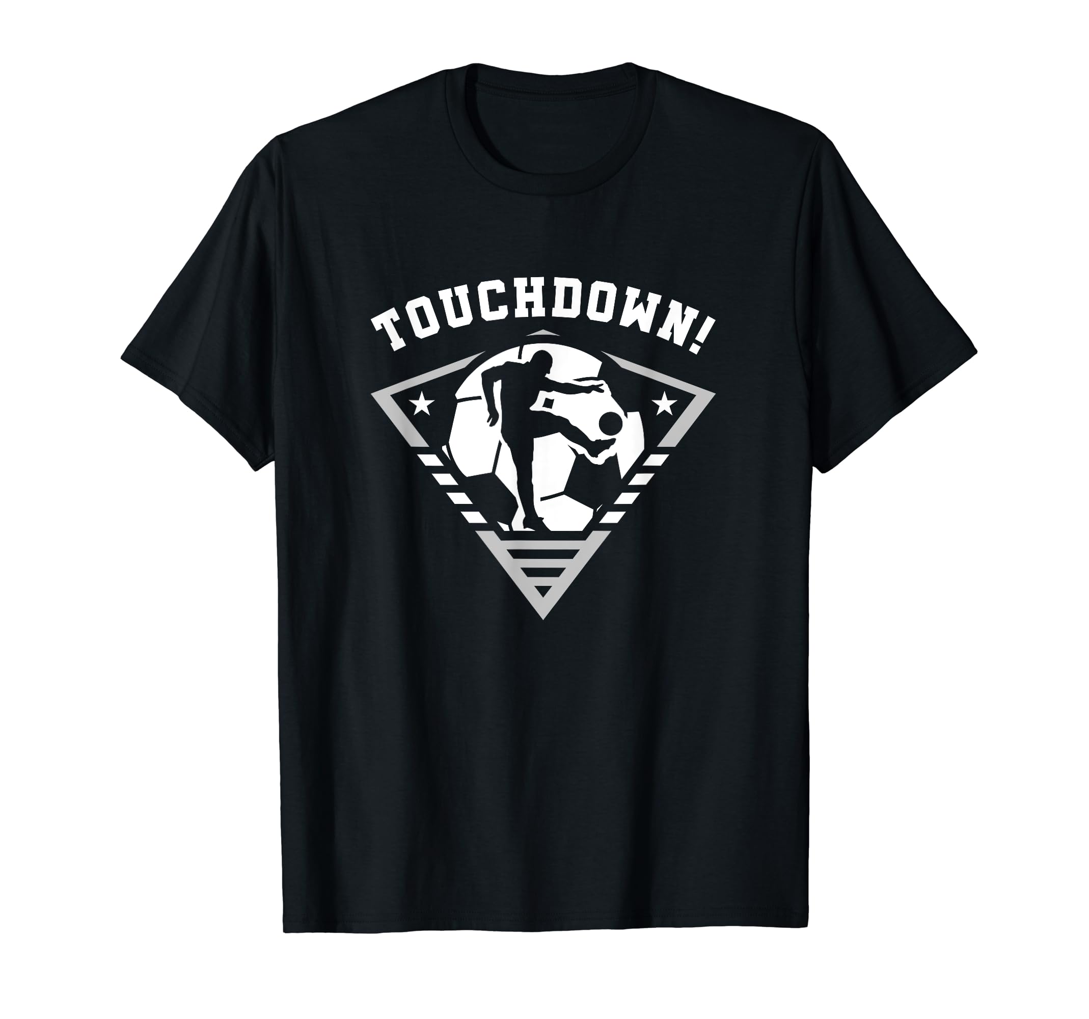 Touchdown Soccer Striker Kicking Goal T-Shirt - Graphic Print for Adults - T-Shirt, Sweatshirt, Hoodie