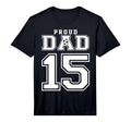 Number 15 Custom Proud Soccer Futbol T-Shirt - Trendy Graphic for Adults - T-Shirt, Sweatshirt, Hoodie