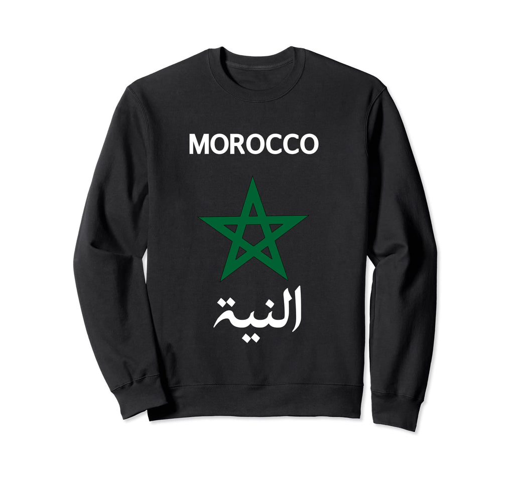 Morocco Flag Moroccan Soccer Sweatshirt - Casual Everyday Wear Unisex - T-Shirt, Sweatshirt, Hoodie