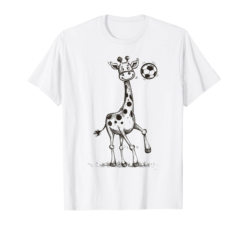 Funny Sports Giraffe Playing Soccer T-Shirt - Custom Art Print Men Women - T-Shirt, Sweatshirt, Hoodie