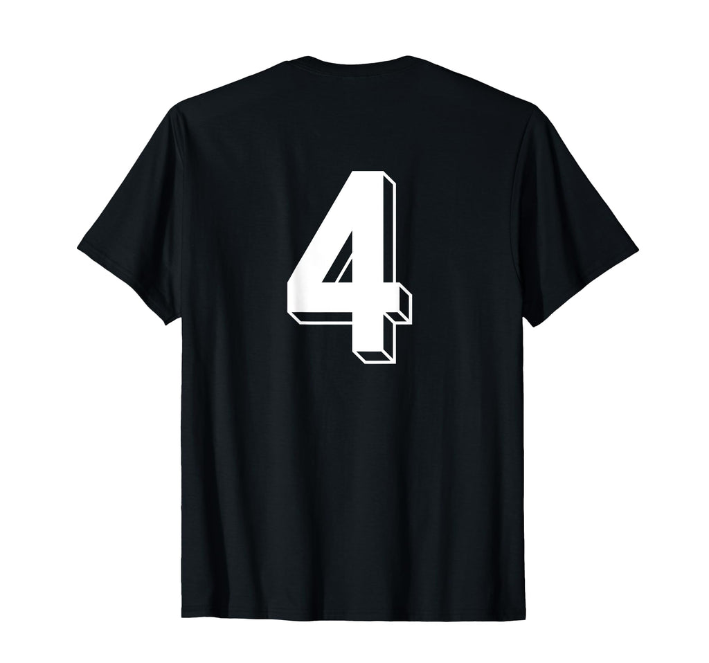 Number 4 Backside 80S 90S Team Jersey T-Shirt - Unique Graphic for Adults - T-Shirt, Sweatshirt, Hoodie