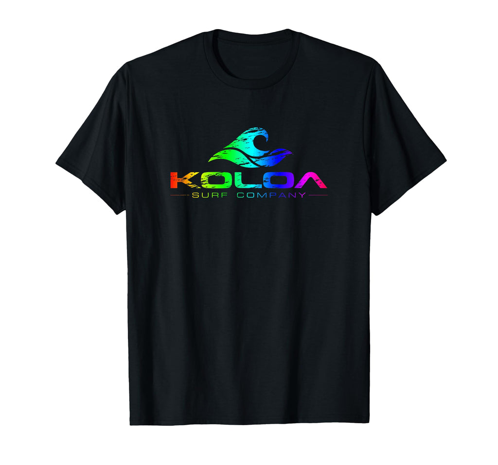 Koloa Surf Wave Multicolor Lightweight T-Shirt - Graphic Print Men Women - T-Shirt, Sweatshirt, Hoodie