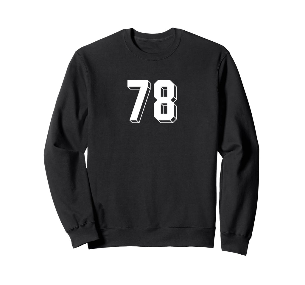 Number 78 80S 90S Soccer Team Sweatshirt - Minimalist Print for Adults - T-Shirt, Sweatshirt, Hoodie