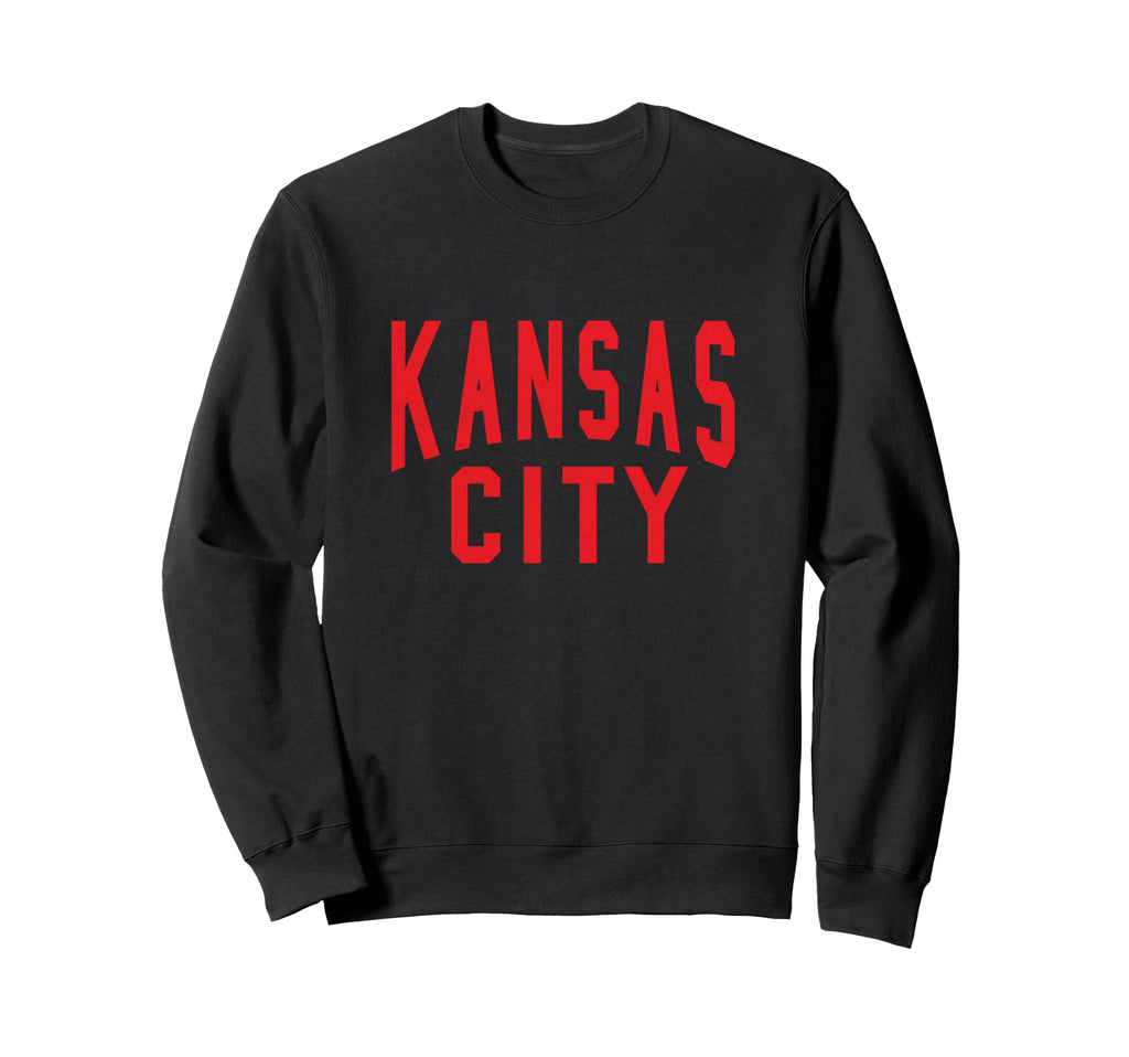 Kc Red Black Kc Kansas City Old School Sweatshirt - Graphic Print Unisex - T-Shirt, Sweatshirt, Hoodie
