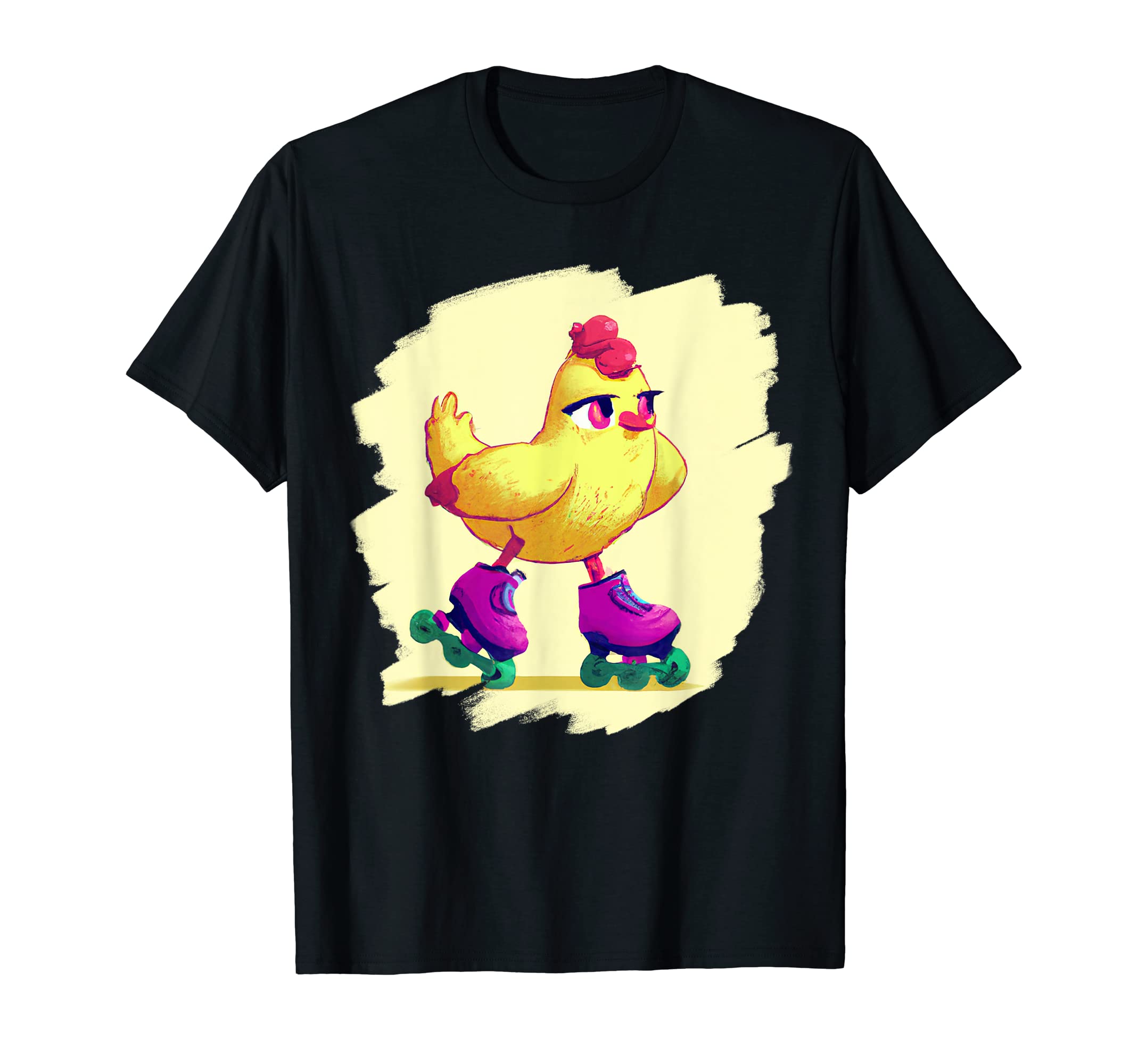 Funny Chicken Roller Skates Farm Animal T-Shirt - Trendy Graphic Men Women - T-Shirt, Sweatshirt, Hoodie
