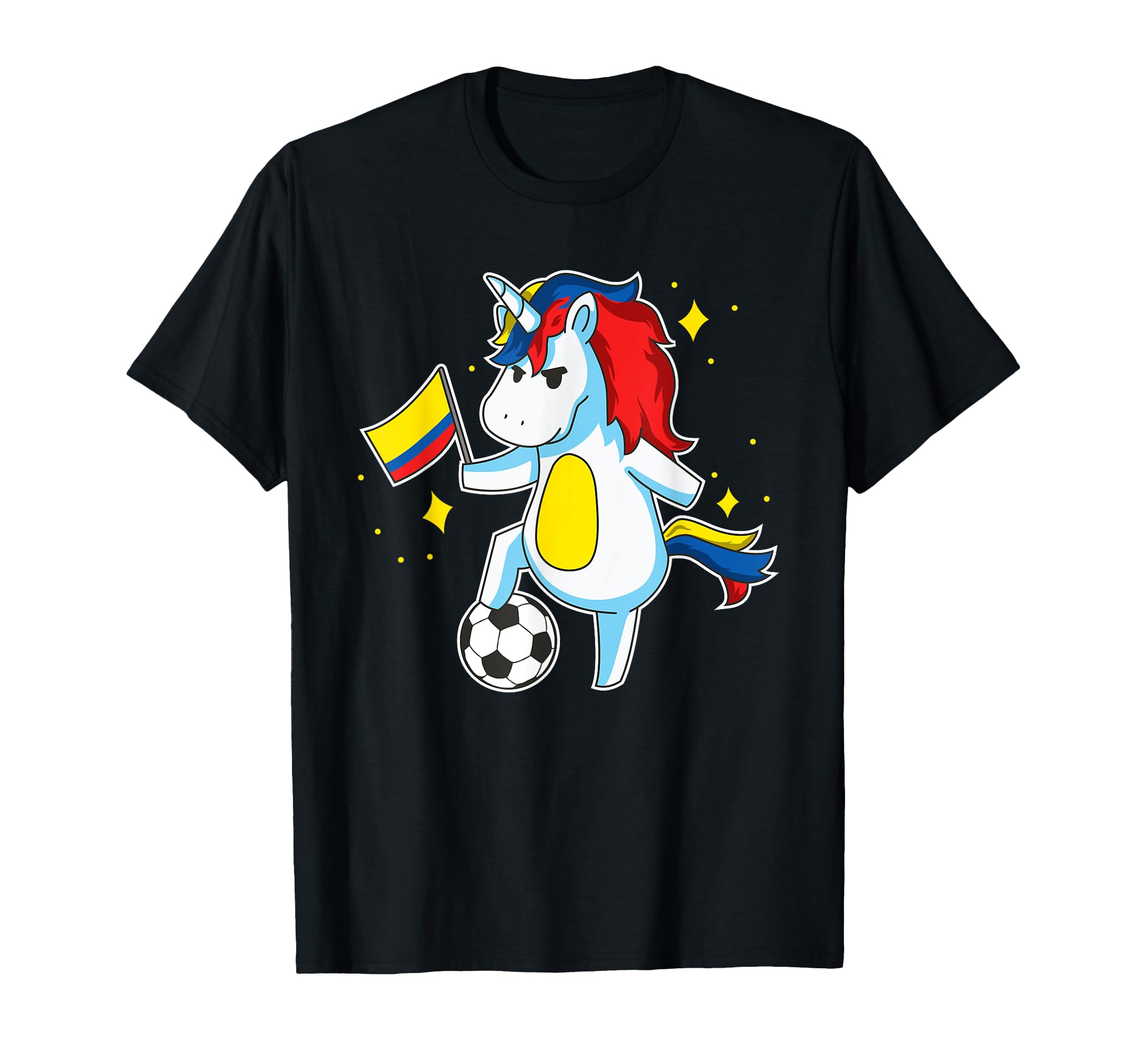 Soccer Unicorn Colombia Jersey Colombian T-Shirt - Trendy Graphic Unisex - T-Shirt, Sweatshirt, Hoodie