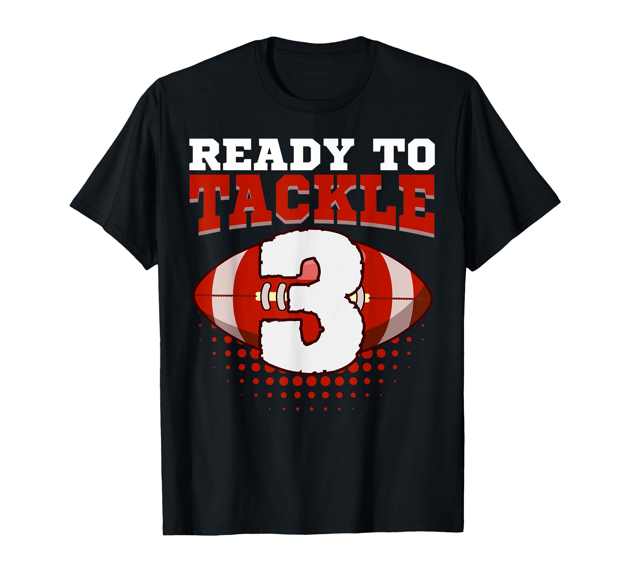 Football 3Rd Birthday Player Tackle T-Shirt - Custom Art Print for Adults - T-Shirt, Sweatshirt, Hoodie